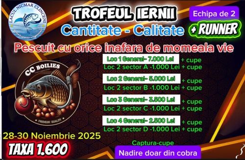 Afiș TROFEUL IERNII - Lacul Nicmar Clinceni