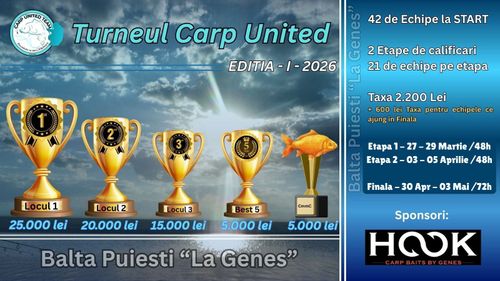 Afiș Turneul Carp United - Puiesti “La Genes” 2026 - FINALA