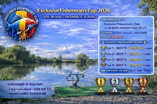 Afiș EXCLUSIVE FISHERMAN”S Cup 28 Mai - 31 Mai