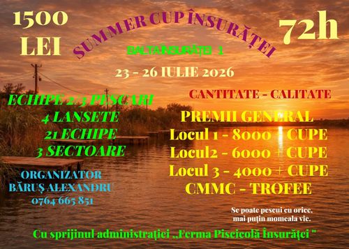 Afiș Summer Cup Însurăței 