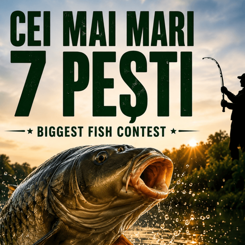 Afiș CEI MAI MARI 7 PEȘTI 🎣🏆🐟