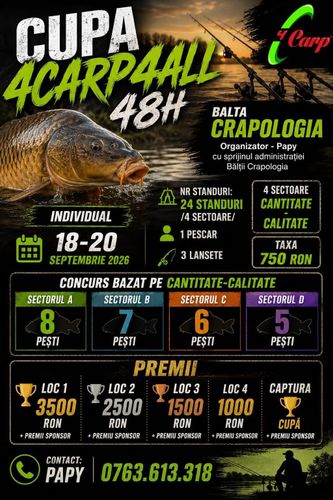 Afiș Cupa 4Carp4All