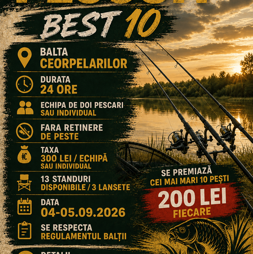 Afiș Best 10 balta Ceorpelarilor