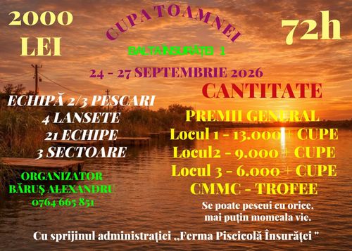 Afiș CUPA TOAMNEI 